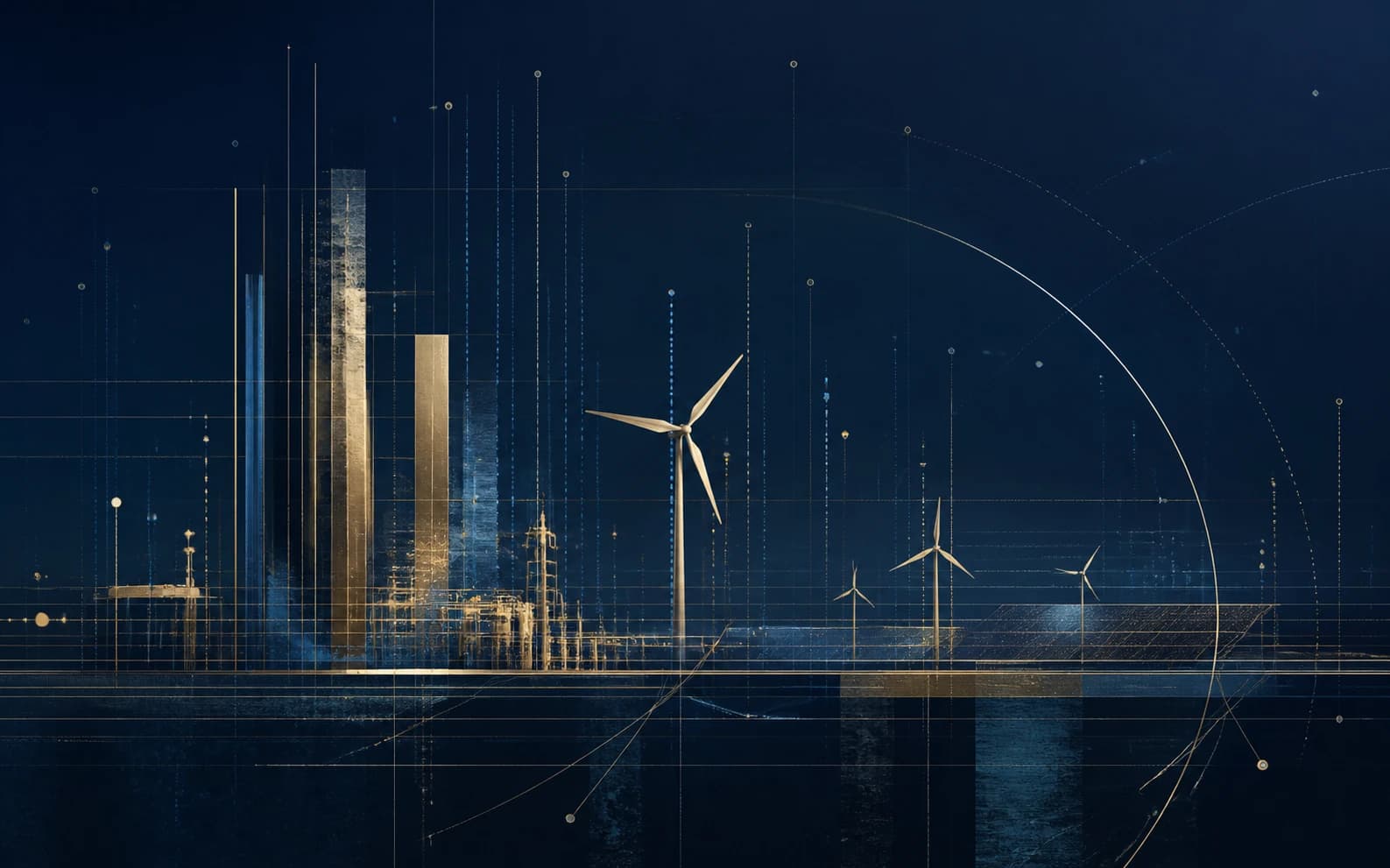 Abstract operational signals representing intelligence applied across Alliance businesses